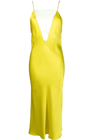Stella McCartney Sheer-panel open-back midi dress