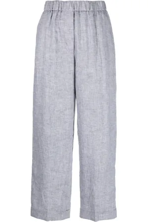 PESERICO SIGN Wide-leg cropped trousers