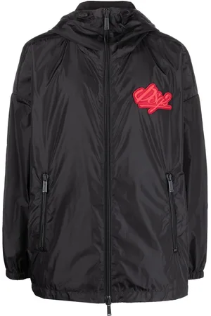 Dsquared2 Chest logo-patch hooded jacket