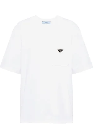 Prada Triangle-logo cotton T-shirt
