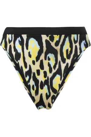 Roberto Cavalli Jaguar-print bikini bottoms