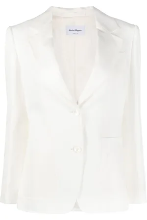 Salvatore Ferragamo Single-breasted silk-blend blazer