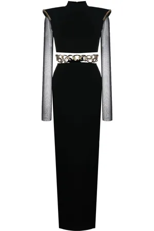 JEAN-LOUIS SABAJI Chain-link detail maxi dress