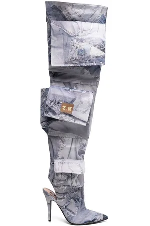 Natasha Zinko Thigh-high cargo boots