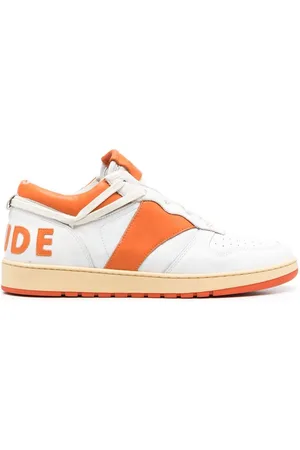 Rhude Logo-patch leather sneakers