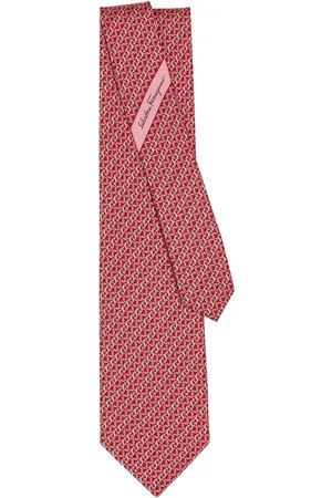 Salvatore Ferragamo Gancini print silk tie