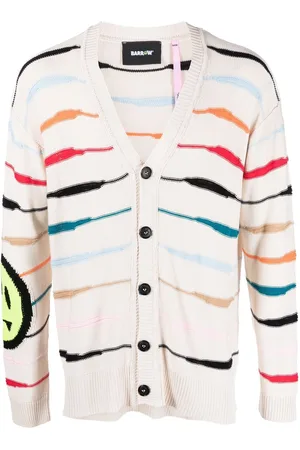 BARROW Stripe-print V-neck cardigan