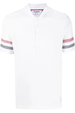 Thom Browne RWB Stripe cotton polo shirt