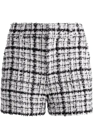 ALICE+OLIVIA Paula high-waist tweed shorts