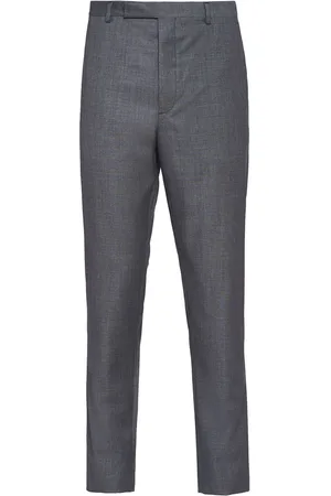 Prada Virgin-wool slim-cut trousers