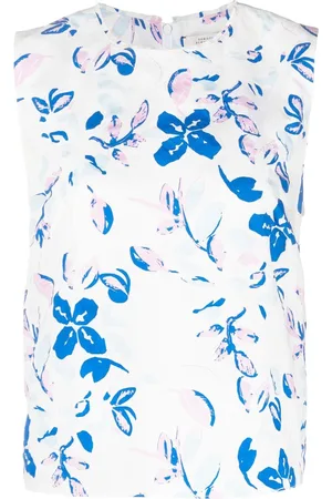 Dorothee Schumacher Floral-print cut-out sleeveless blouse