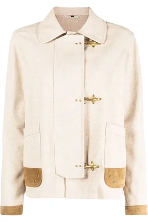 FAY Contrasting-trim fitted jacket