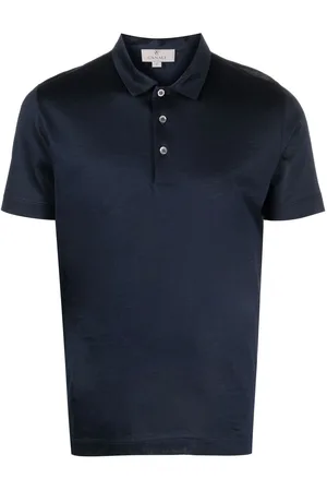 CANALI Short-sleeved cotton polo shirt