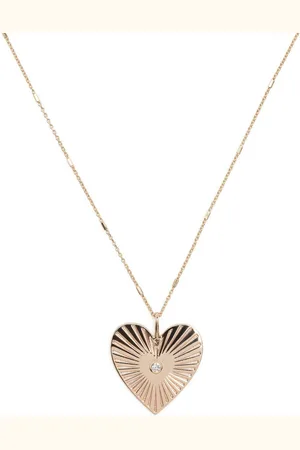 Zoe Chicco 14kt yellow Radiant Heart diamond necklace