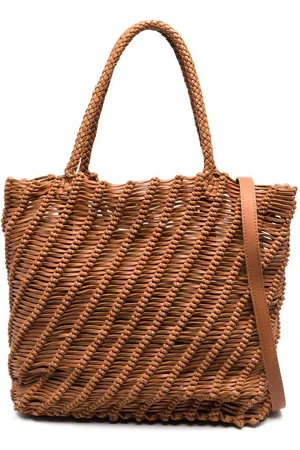 Officine creative Spiral-woven leather tote bag