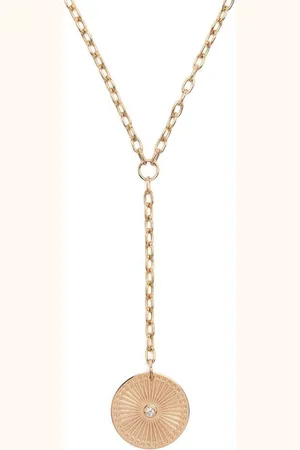 Zoe Chicco 14kt yellow Sunbeam drop necklace