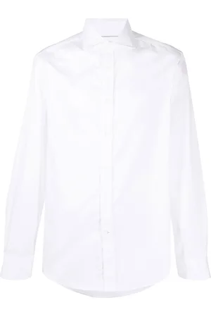 Brunello Cucinelli Spread-collar long-sleeve shirt