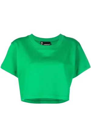 Styland Organic-cotton cropped T-shirt