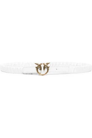 Pinko Logo-plaque sheepskin belt