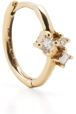 We by White Bird 18kt yellow Aurore diamond hoop earring