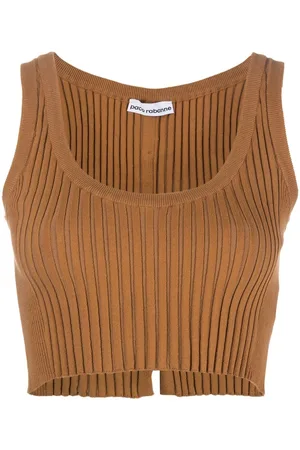 Paco rabanne Ribbed cropped top