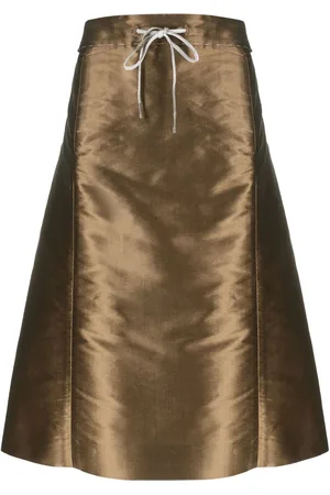 Maison Margiela Moiré-effect drawstring skirt