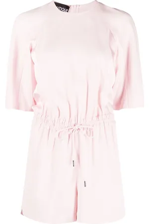 Moschino Short-sleeve drawstring-waist playsuit