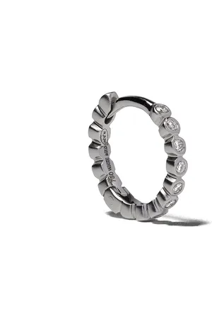 We by White Bird 18kt gold diamond Estelle hoop single earring