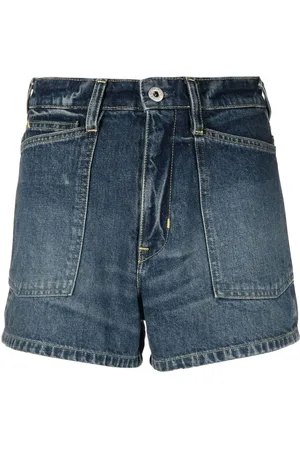 Kenzo Logo-patch denim short shorts