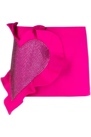 AREA Heart ruffle mini skirt