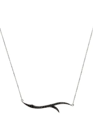 STEPHEN WEBSTER 18kt white gold Stem diamond necklace