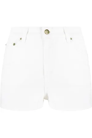 Twin-Set Embroidered-logo denim shorts
