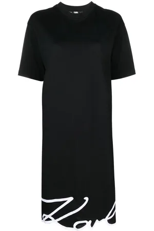 Karl Lagerfeld Signature Hem organic-cotton dress