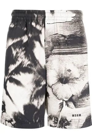 Msgm Graphic-print track shorts
