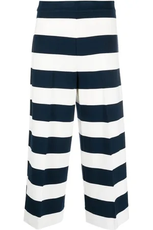 Twin-Set Striped cropped trousers