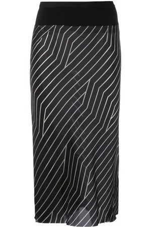 Rick Owens Multi-way stripe midi skirt