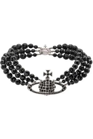 Vivienne Westwood Messaline Orb three-row chocker