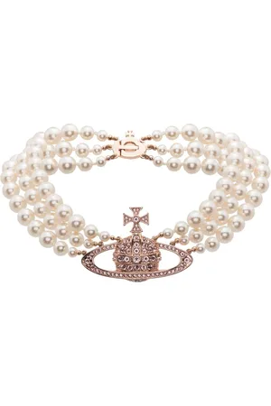 Vivienne Westwood Messaline Orb three-row chocker