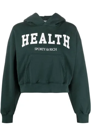 Sporty & Rich Health cropped cotton hoodie