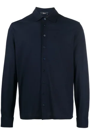 HERNO Spread-collar cotton shirt
