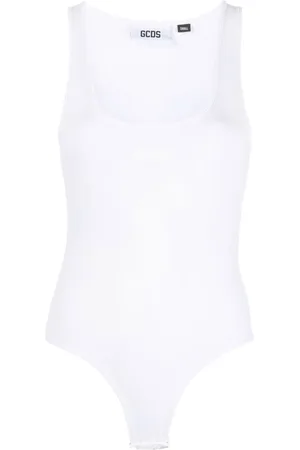 GCDS Logo-print sleeveless bodysuit