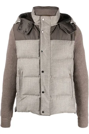 MOORER Detachable-sleeve padded jacket