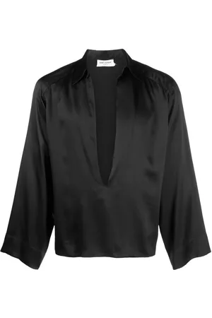 Saint Laurent Muži Košile - Plunge-neck shirt