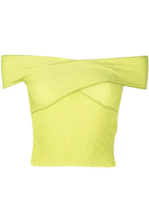 Self-Portrait Draped off-shoulder top