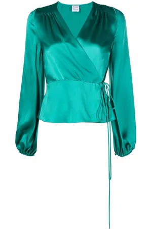 CARINE GILSON Tied-waist silk pyjama top