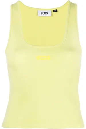 GCDS Logo-print cotton tank top