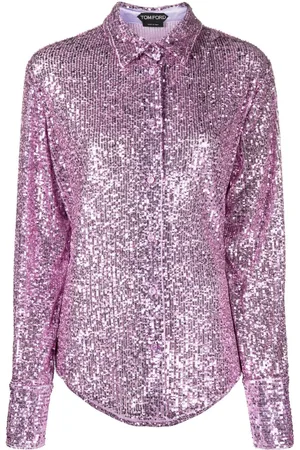 Tom Ford Sequin-embellished long-sleeve shirt