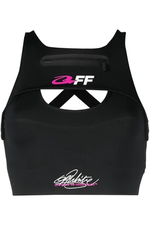 OFF-WHITE For Run cut-out sports bra