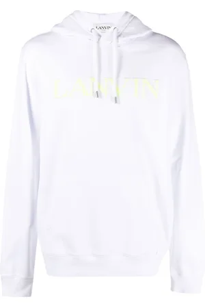 Lanvin Embroidered-logo pouch-pocket hoodie
