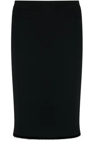 Dior 2010s distressed hem pencil skirt